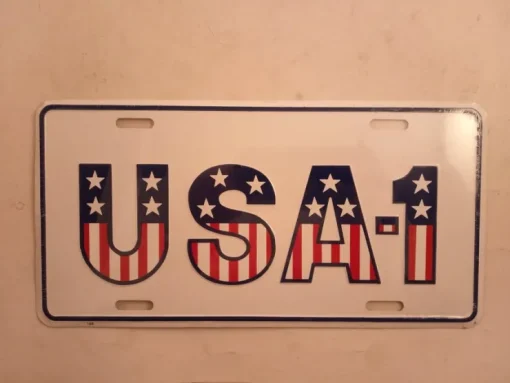 Tradera amerikanska flaggan usa 1 licens plate 15cm*30cm> Skilte