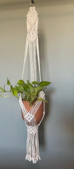 Tradera AMPEL I MAKRAMÉ| Potter & Plantedyrknings-systemer