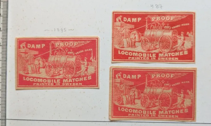 Tradera Annebergs tändsticksfabrik nr 487 489 490 491 och 492> Tobakiana