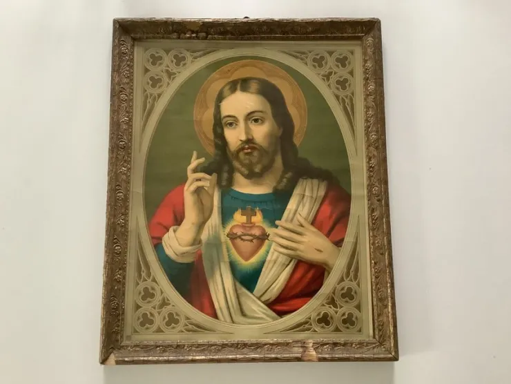 Cheap Antik tavla Jesus 1890-tal Kristus ikon gud Messias Yeshua Ikoner & Religiøse Genstande