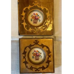 Tradera Antika handgjorda träramar med intarsia| Rammer