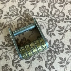Fashion Antikt kombinationslås med 5 rullar - mycket vackert! - 1kr utrop! Beslag & Reservedele