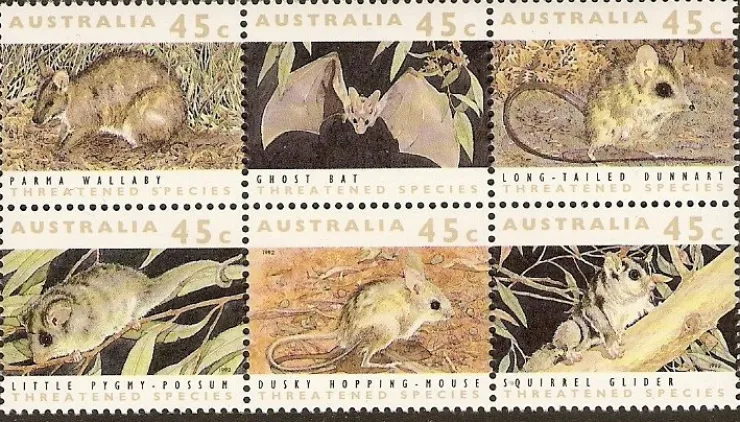 Tradera Australien. Gnagare fladdermus Mi 1273-78 xx| Oceanien