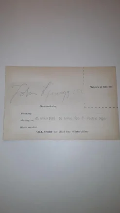 Tradera Autograf John Ljunggren OS-guld + Malte Mårtensson| Autografer
