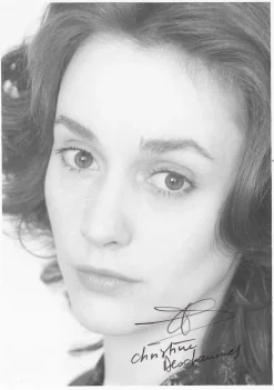Tradera Autograph Christine DESCHAUMES-12x18- Actress| Autografer