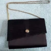 Outlet Axelväska Kuvertväska Clutch Svart Satin Höjd 16 cm Bredd 20.5 cm Tasker