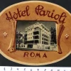 Tradera Bagageetikett hotel Parioli, Roma, Rom Italien hotell> Kuriositeter
