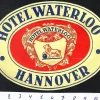 Tradera Bagageetikett hotel Waterloo, Hannover Tyskland hotell> Kuriositeter