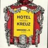 Tradera Bagageetikett hotel Weisses kreuz, Bregenz Österrike hotell> Kuriositeter