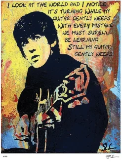 Tradera Beatles GEORGE HARRISON -When my 30x40cm. Numrerat konsttryck i begr. uppl.| Plakater