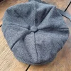 Clearance Beechfield mörkgrå keps, storlek L/XL, retro / peaky Blinders, rockabilly Hovedbeklædning