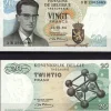 Tradera Belgien 20 Francs Banknote Uncirculated UNC det finns ett litet spår av veckning| Sedler