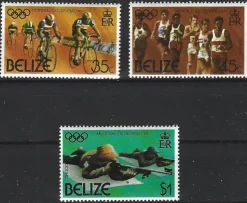 Tradera Belize 1976 Olympiska spel sport idrott 3v| Sydamerika & Caribien