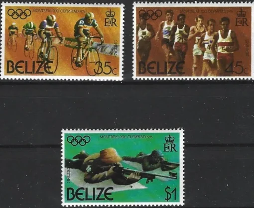 Tradera Belize 1976 Olympiska spel sport idrott 3v| Sydamerika & Caribien