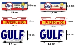 Tradera Bilspedition, Gulf, Esso passar ex, Modelljärnväga, Modellbygge, mm,TT, HO, O| Skalamodeller
