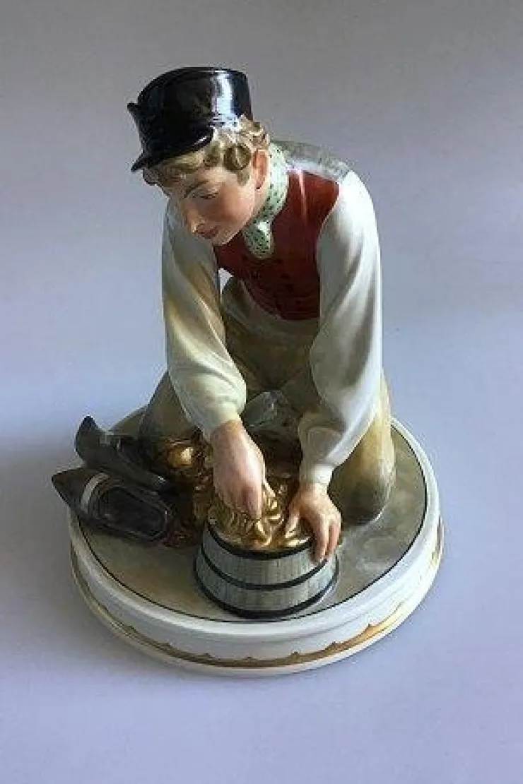 Store Bing & Grøndahl Overglasur figur Lille Klaus No 8048 Brugs- & Pyntegenstande