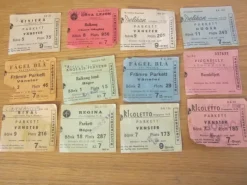 Discount Biobiljetter Stockholm 8 st 1956, 1 st. 1939(trasig), 1 st. 1955 plus 2 okänt år Biografbilletter