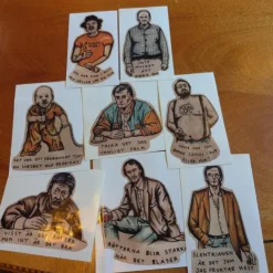 Tradera Björn Afzelius Allan Edwall Alf Robertson Kjäll Höglund Eddie Meduza Cornelis> Klistermærker & Stickers