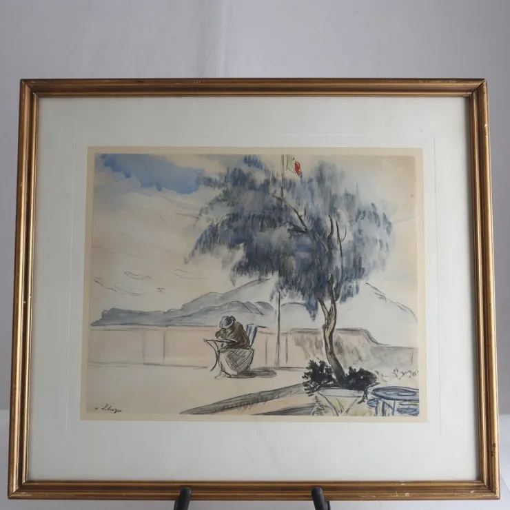 Tradera Blandteknik, Henri Lebasque, Frankrike, signerad. Endast avhämtning.| Anden Kunst