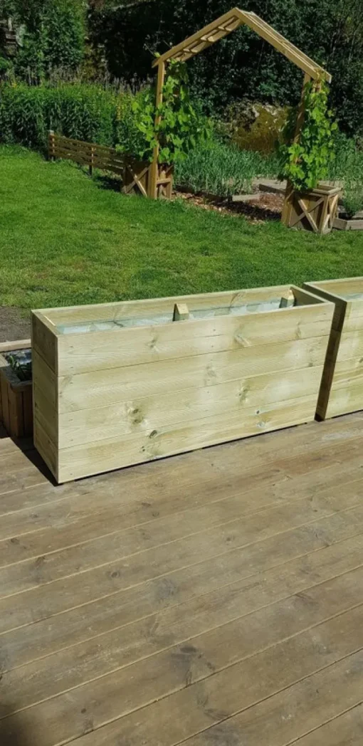 Tradera Blomlåda hög 1st - Exklusiv design - Handgjord, Trollhättans snickeri Trädgård| Potter & Plantedyrknings-systemer