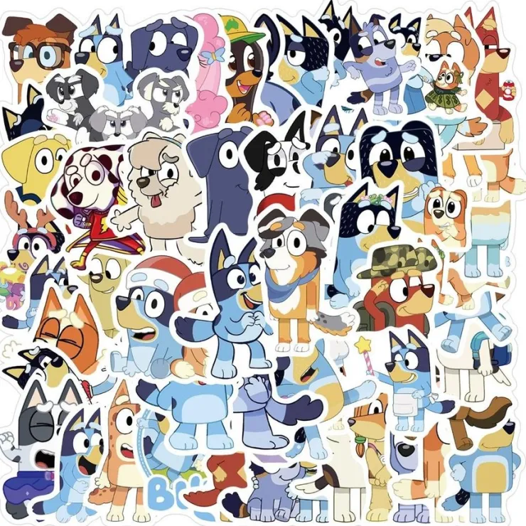 Tradera Bluey klistermärken 50st> Klistermærker & Stickers