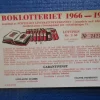 Tradera Boklotteriet 1966-67> Lotterier & Lodsedler
