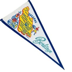 Tradera Borlänge Vimpel Antik Vintage Dalarna Kurbits> Flag