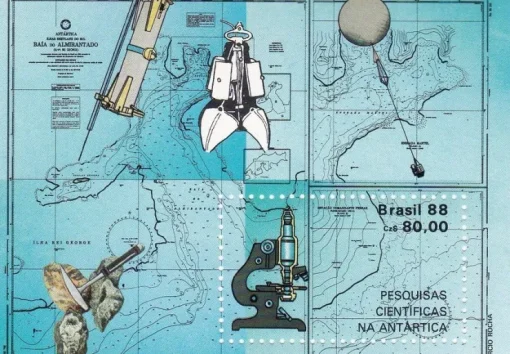 Tradera Brazil frimärksblock Forskning i Antarktis 1988, #2127| Sydamerika & Caribien