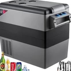 Tradera Bärbart 55L Bilkylskåp med Kompressor – Mini Kyl och Frys för Bil, Lastbil, Båt| Hvidevarer