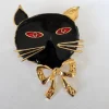 Tradera brosch katt emalj 4x5cm> Andre Smykker