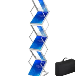 Outlet Broschyrställ med 6 Fickor – Hopfällbart & Portabelt Forretningsdrift