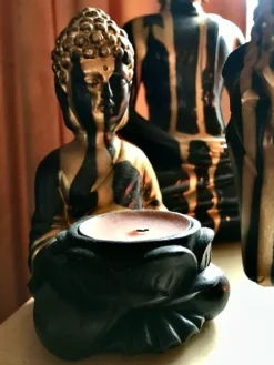 Tradera Buddhastatyett med ljusfat| Fotokunst