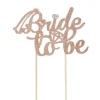 Tradera Cake topper tårtdekoration Bride to be i glitterrosé till möhippan| Bryllups-borddækning & Dekorationer
