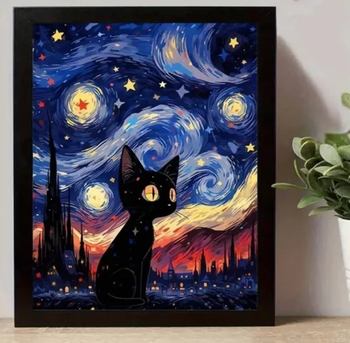 Tradera Canvas Poster Katt 40x30| Plakater