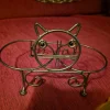 Tradera Cat Dog Food Water Bowl Stand> Kæledyrstilbehør