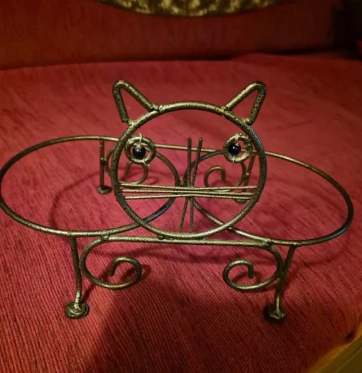 Tradera Cat Dog Food Water Bowl Stand> Kæledyrstilbehør