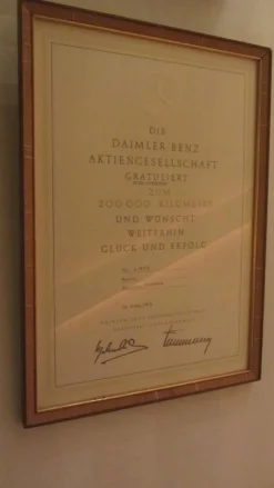 Tradera Certifikat från Daimler-Benz> Mobilia