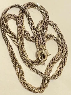 Tradera Charmig halsband i silver- tre rad- 835 Italy> Halskæder