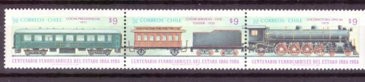 Tradera Chile / Järnväg strip xx| Sydamerika & Caribien