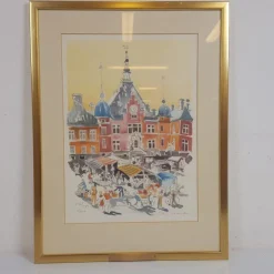 Tradera Clara Salander - Inramad litografi - Umeå 1979 - 10/200| Grafik & Tegninger