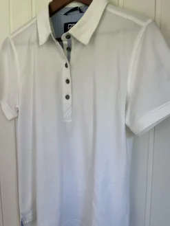 Tradera CUTTER & BUCK ny, oanvänd, vit pikétröja advantage pre sv. Stl M.> Golf