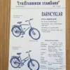 Tradera Cykelfabriken Standard Broschyr 1950-talet 1 sida. Mycket gott skick.| Bensinia