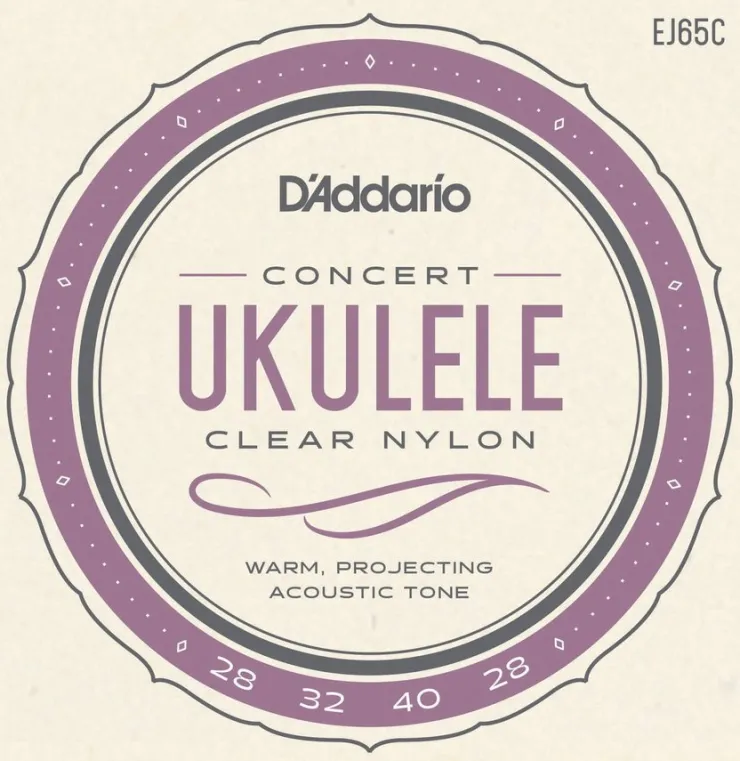Tradera D´ Addario Concert Ukulele Clear Nylon EJ65C| Musiktilbehør
