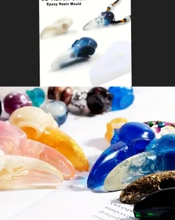 Tradera 3D Kråk-Skalle Epoxi Resin Form| Smykkefremstilling