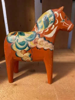 Tradera Dalahäst delade öron 16 cm hög| Dalarheste