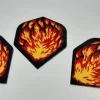 Tradera Dart flights 3 st motiv med brinnande eld> Dart
