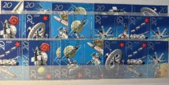 Tradera DDR Mi 1636-1643 rymd Wzd 240-243 Szd106-115 sammantryck kompl stämplad €20| Europa