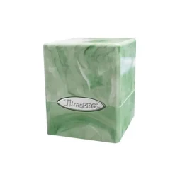 Tradera Deck Box - Satin Cube: Marble - Lime Green/White - Ultra Pro #16352> Spillekort