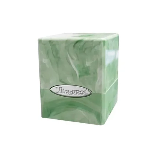 Tradera Deck Box - Satin Cube: Marble - Lime Green/White - Ultra Pro #16352> Spillekort