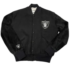Tradera DeLong NFL Los Angeles Raiders varsity jacket> Amerikansk Fodbold